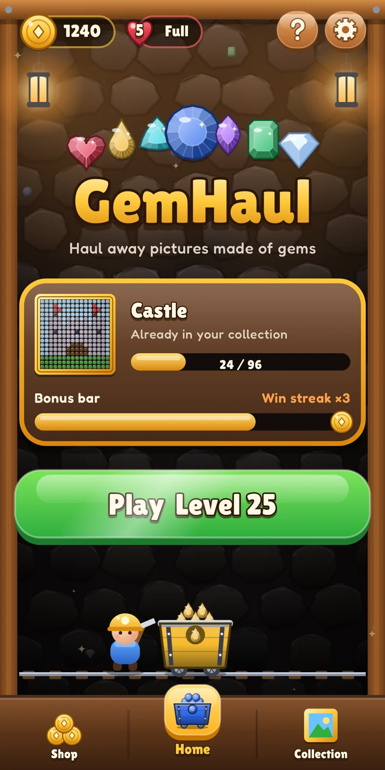 The main menu